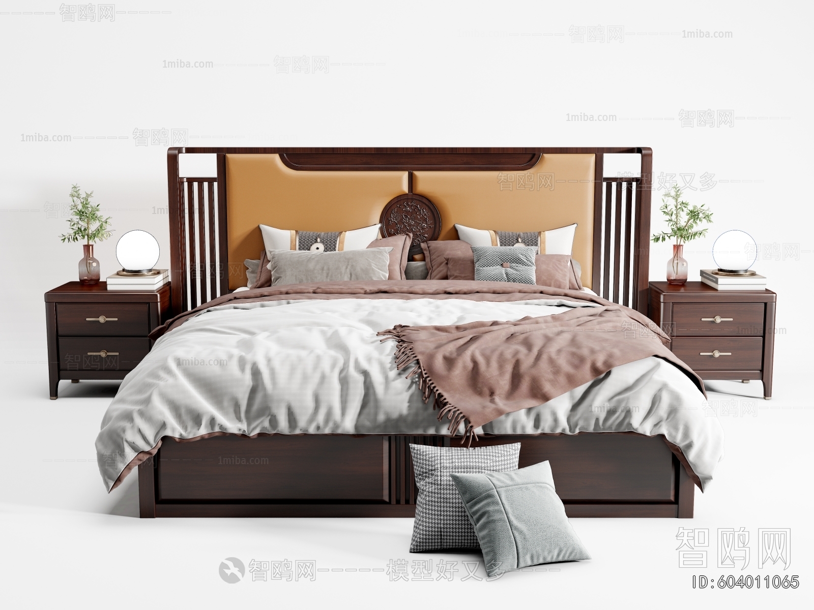 New Chinese Style Double Bed