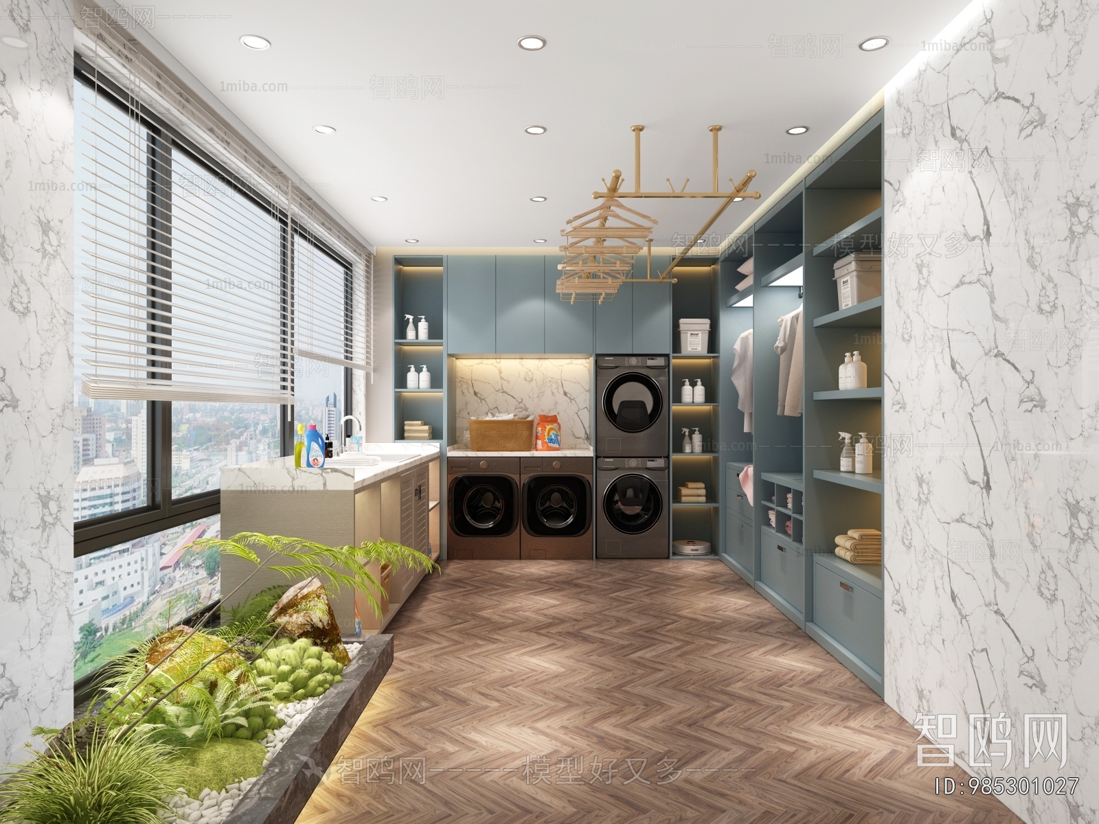 Modern Balcony Laundry Room