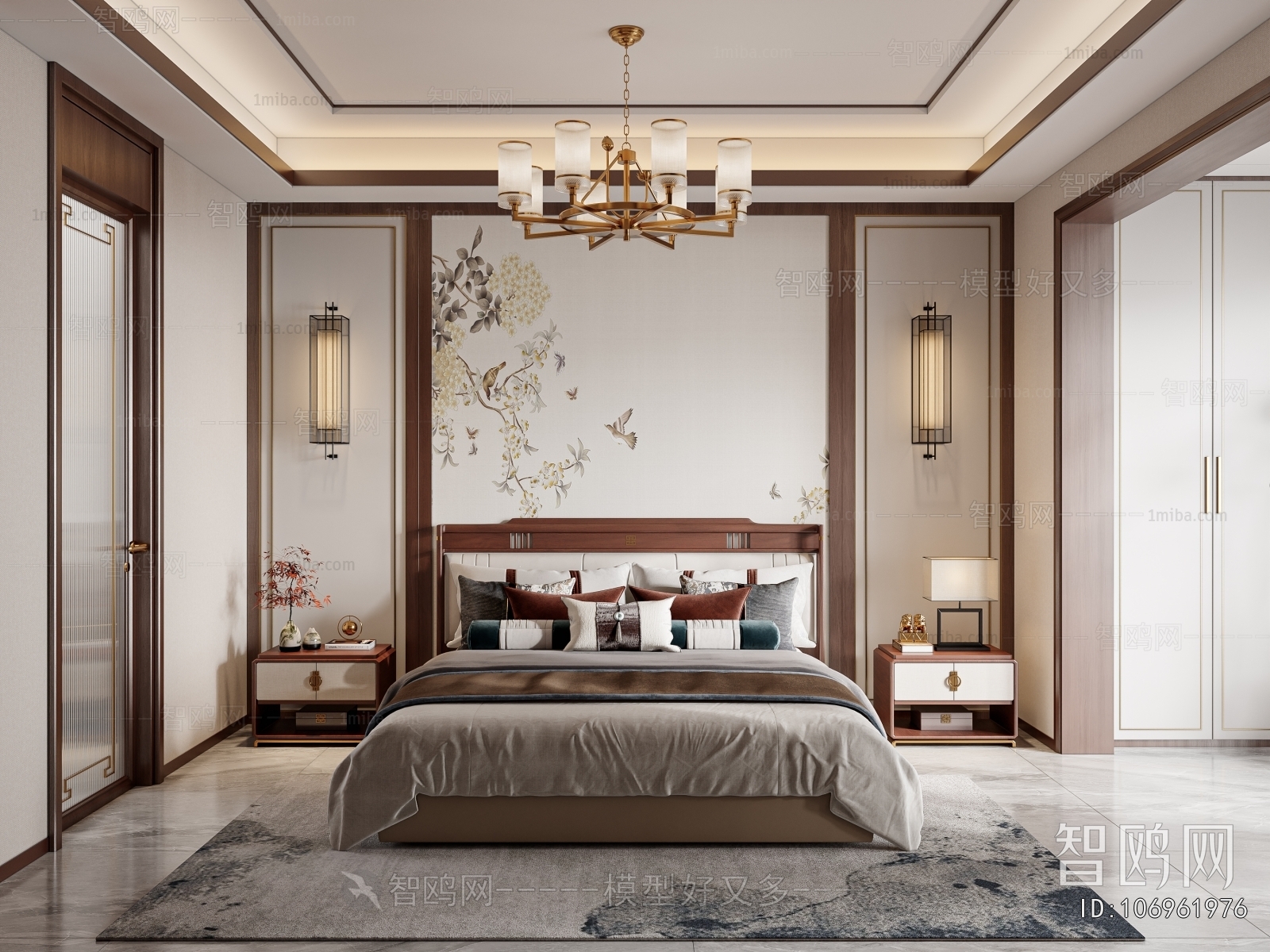 New Chinese Style Bedroom