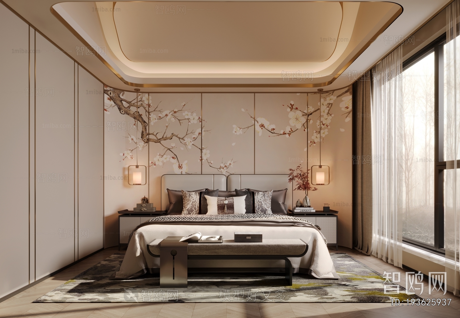 New Chinese Style Bedroom