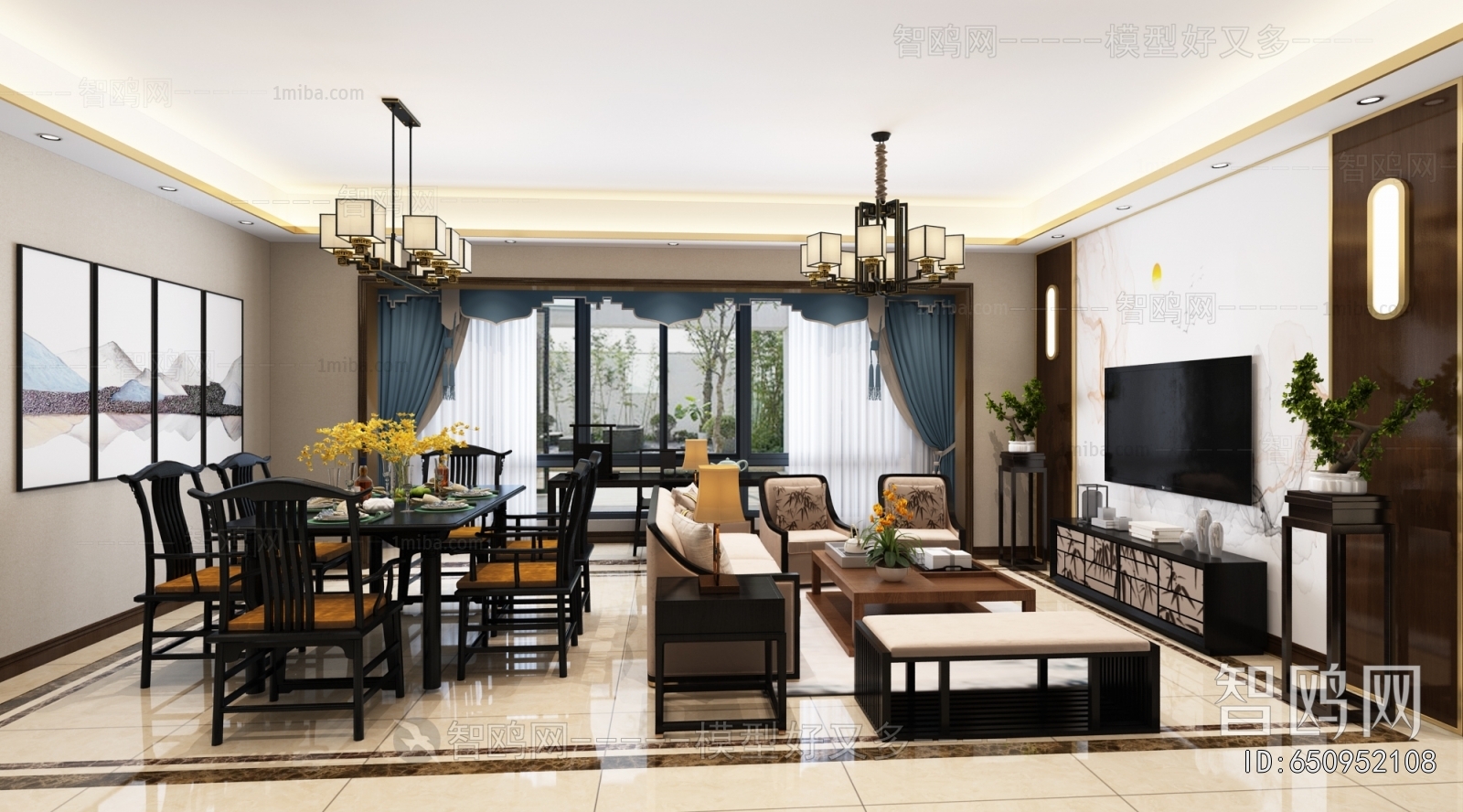 New Chinese Style Dining Room