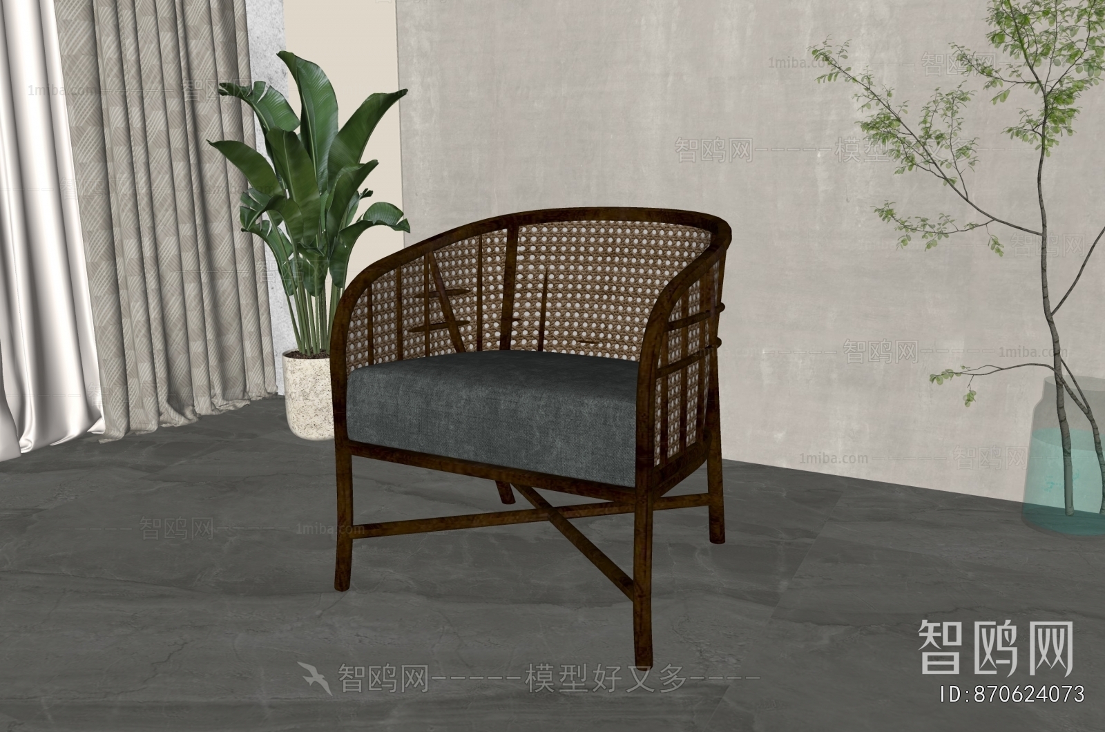 New Chinese Style Lounge Chair