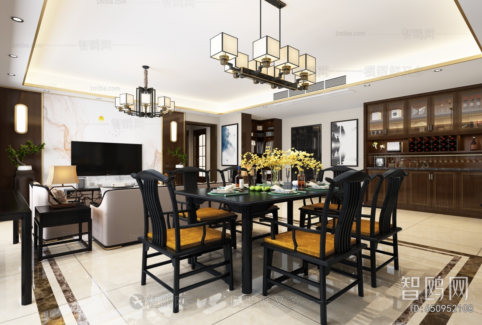 New Chinese Style Dining Room