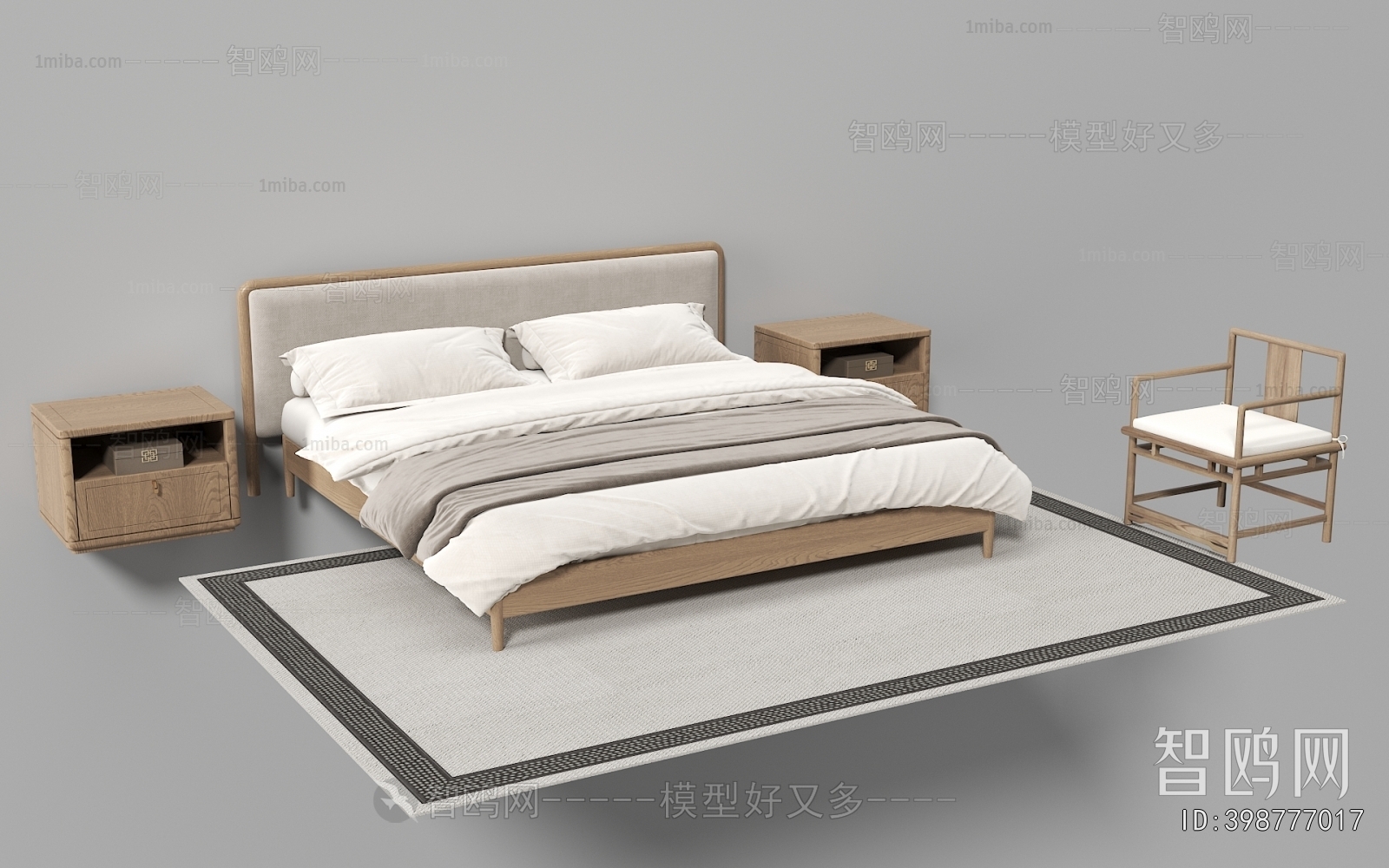 New Chinese Style Double Bed