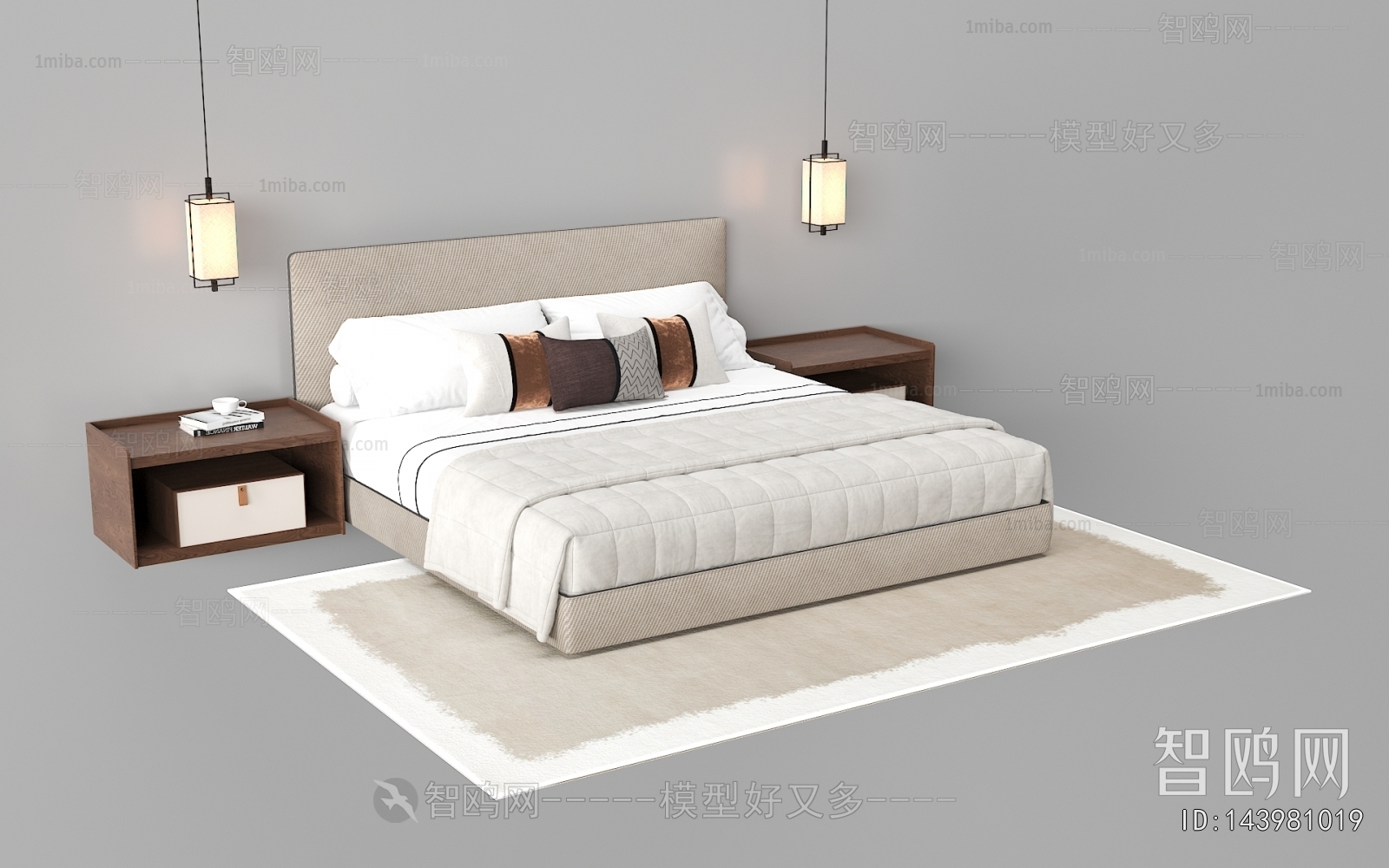 New Chinese Style Double Bed