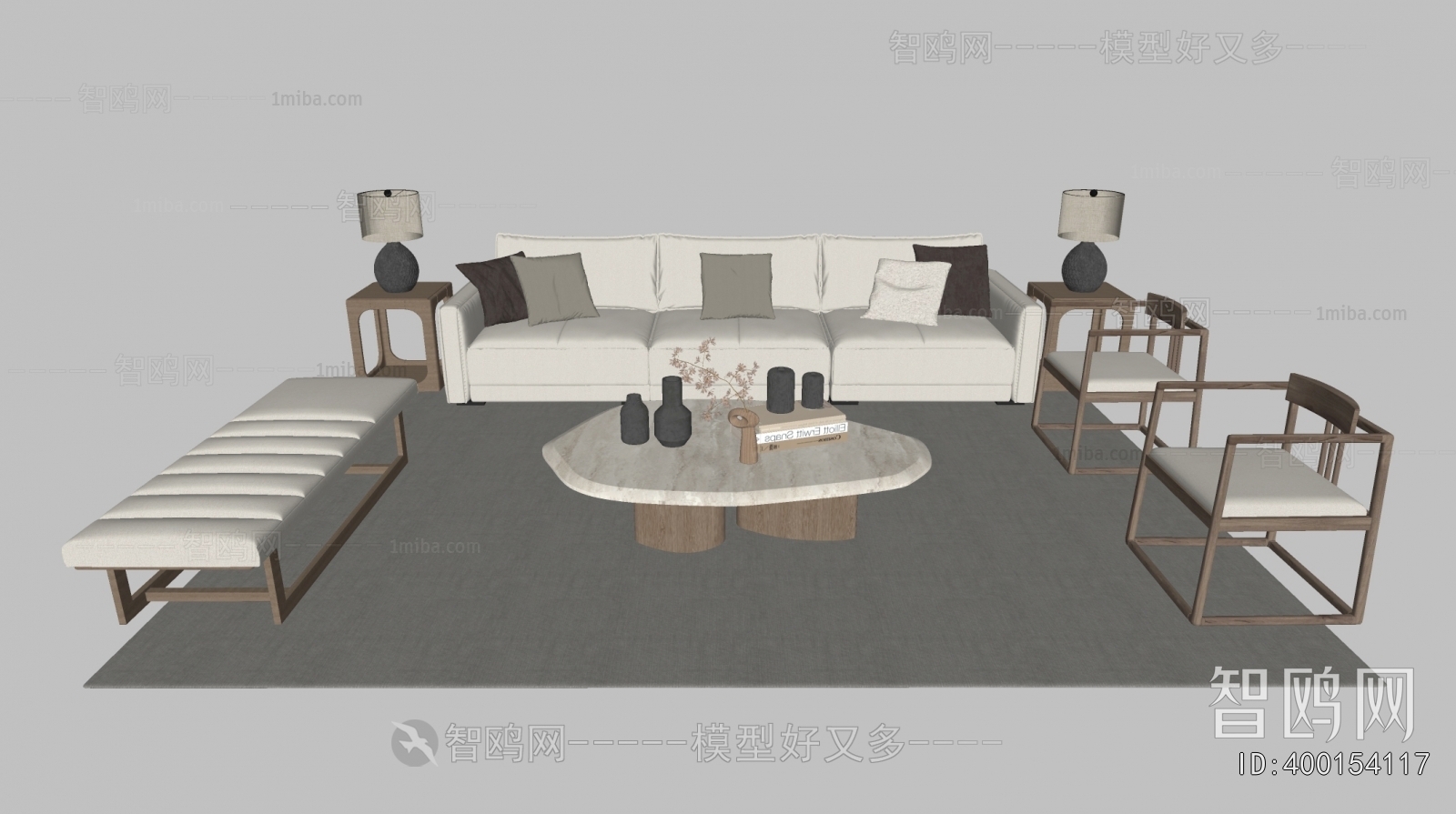 New Chinese Style Sofa Combination