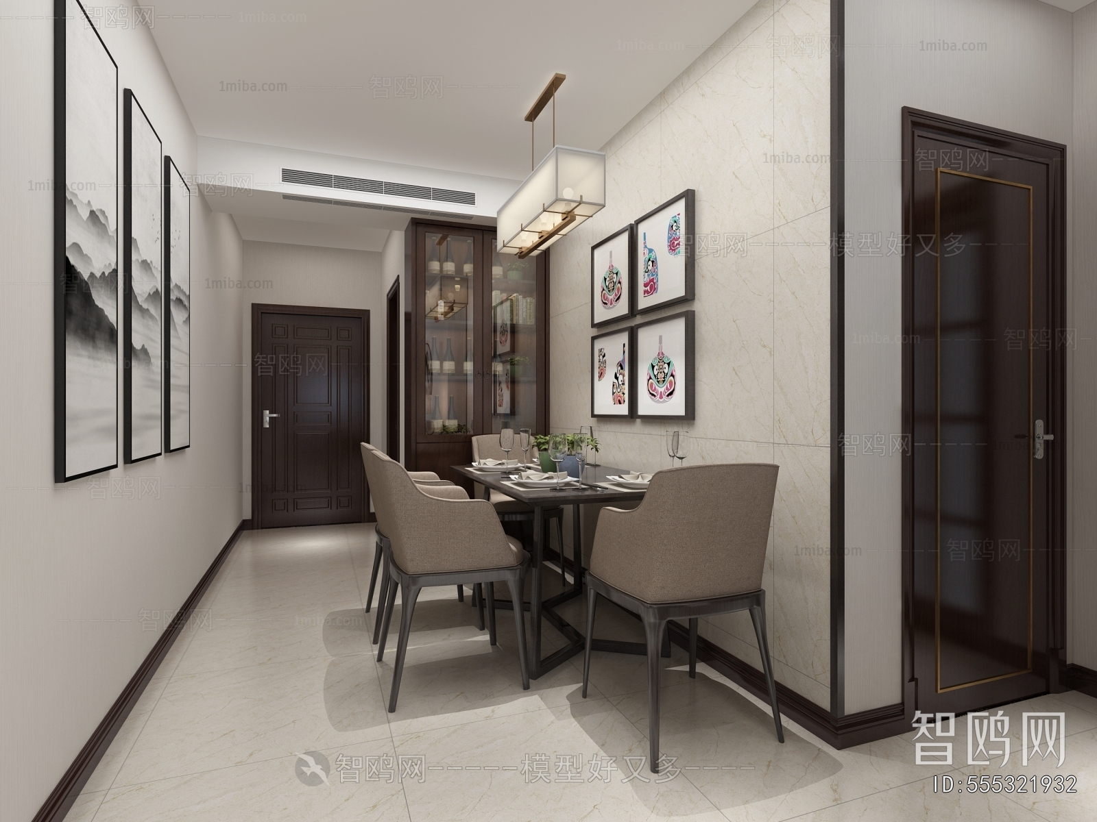 New Chinese Style Dining Room