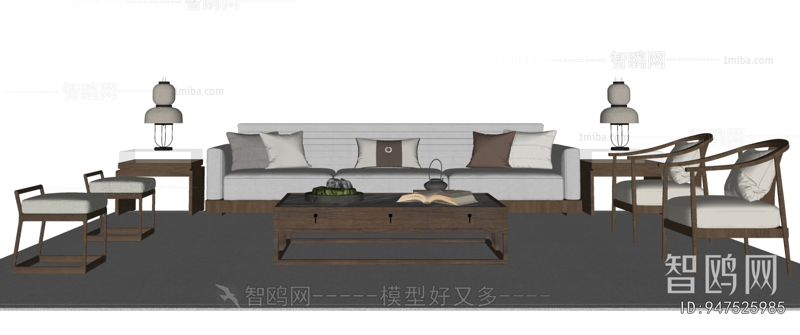 New Chinese Style Sofa Combination