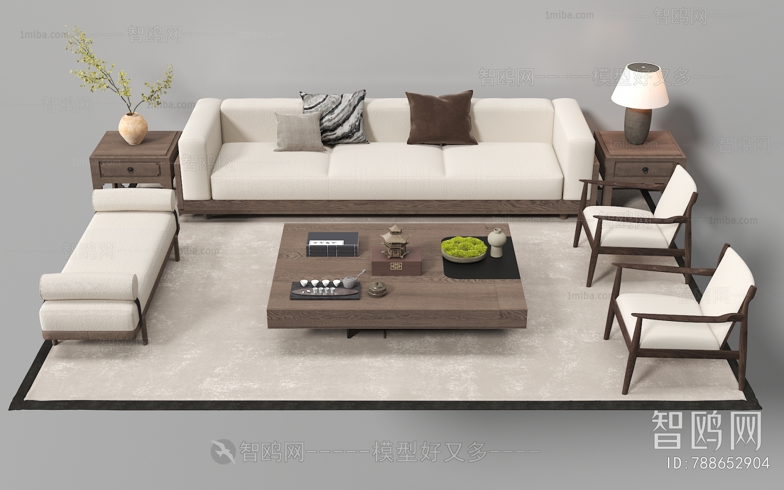 New Chinese Style Sofa Combination