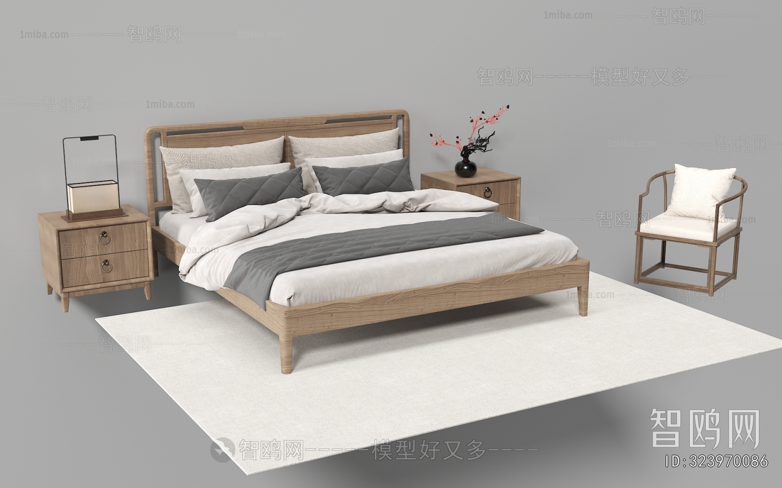 New Chinese Style Double Bed