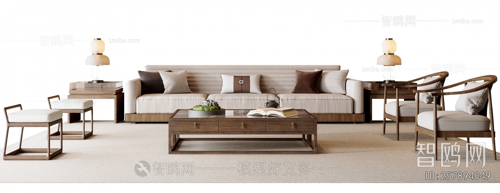 New Chinese Style Sofa Combination