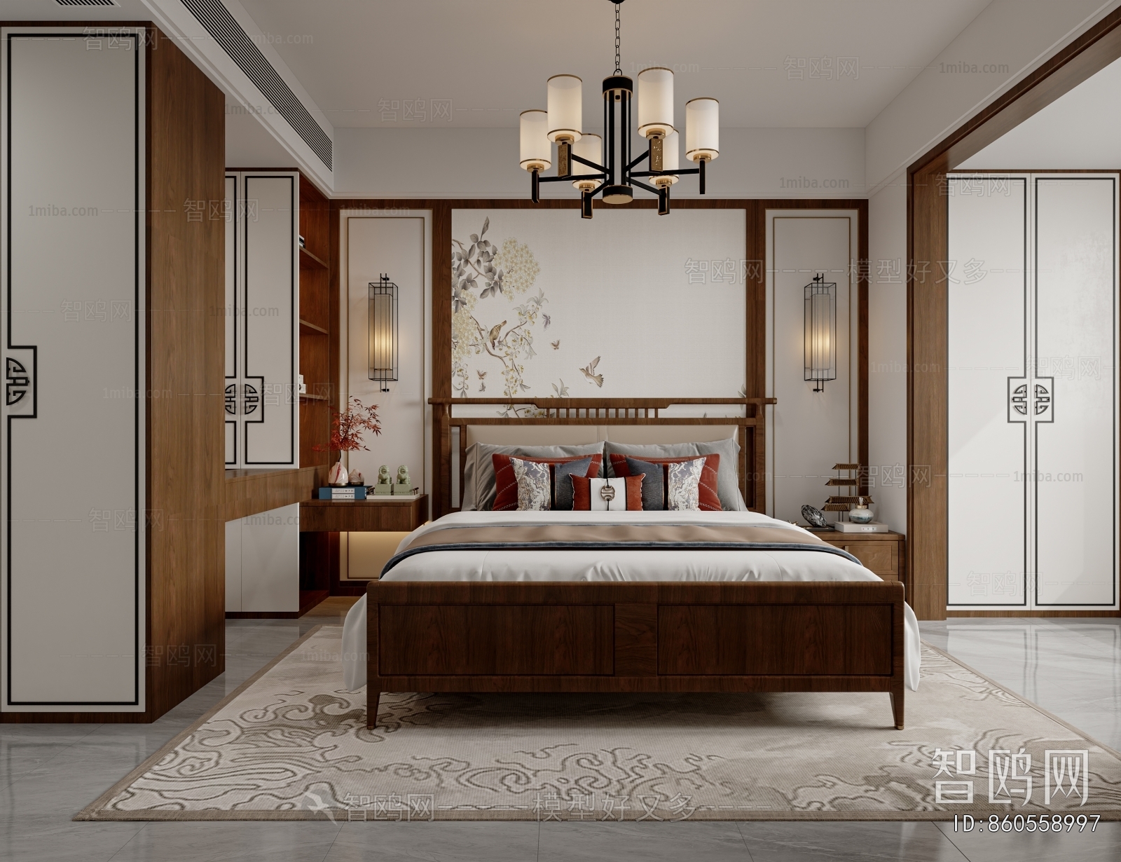 New Chinese Style Bedroom