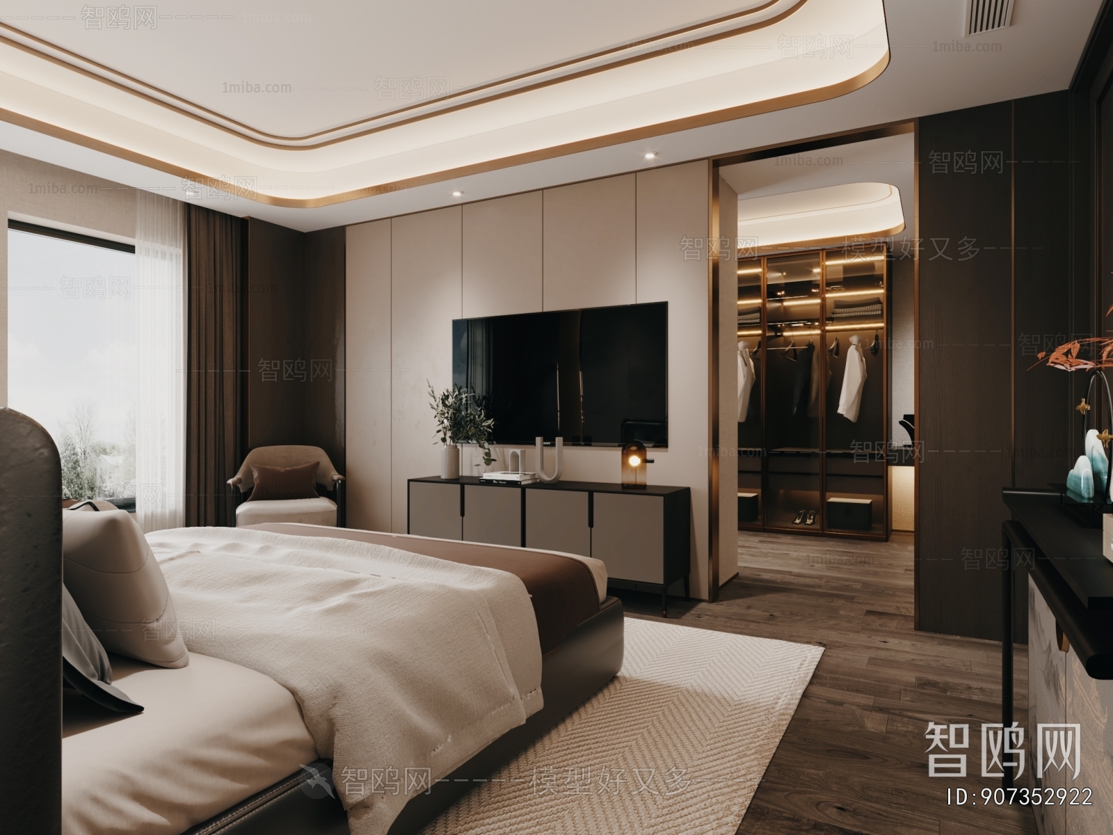 New Chinese Style Bedroom