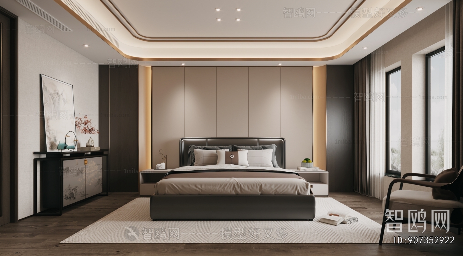 New Chinese Style Bedroom