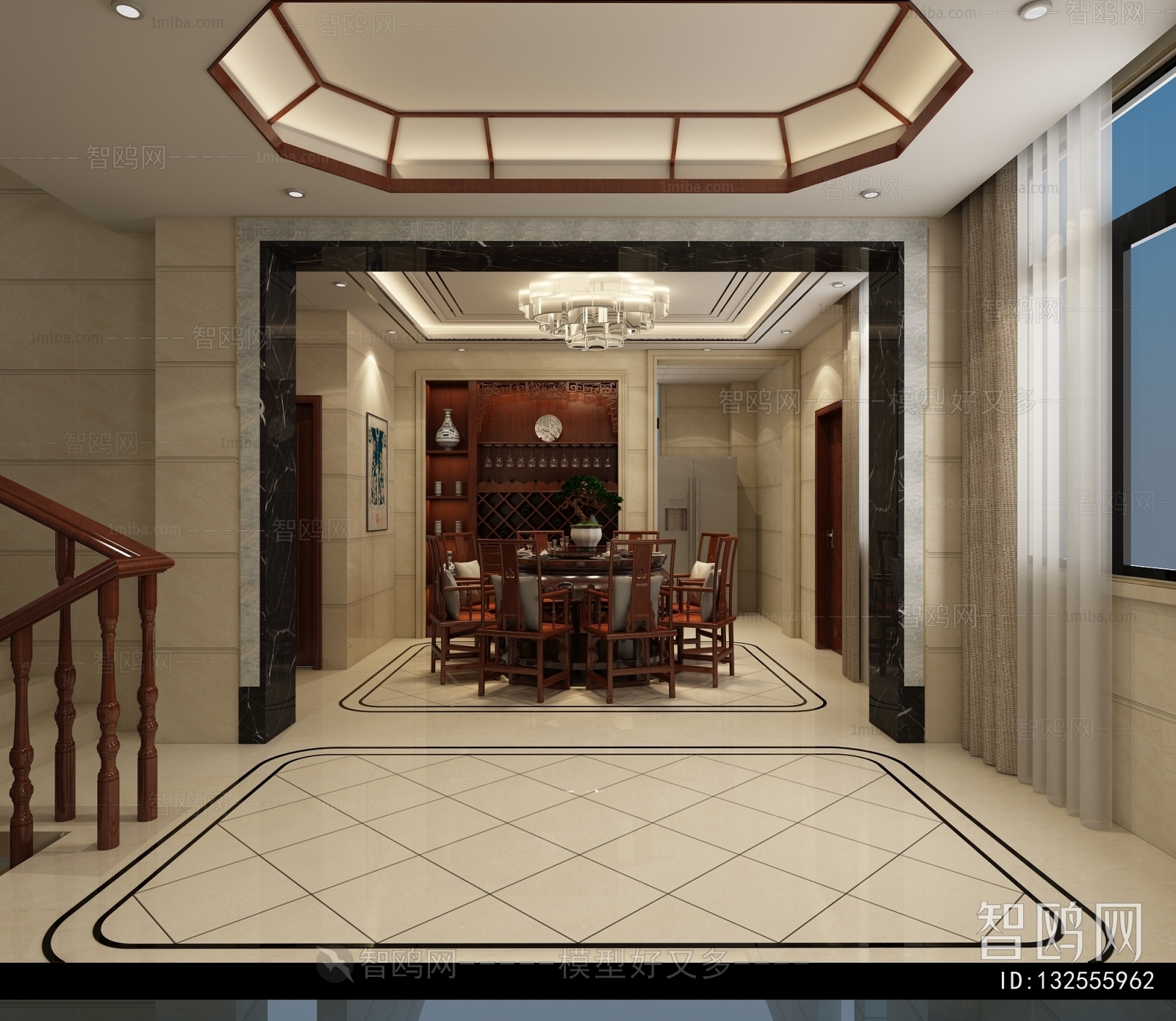 New Chinese Style Dining Room