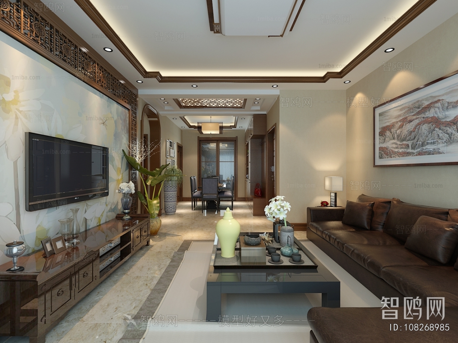 New Chinese Style A Living Room