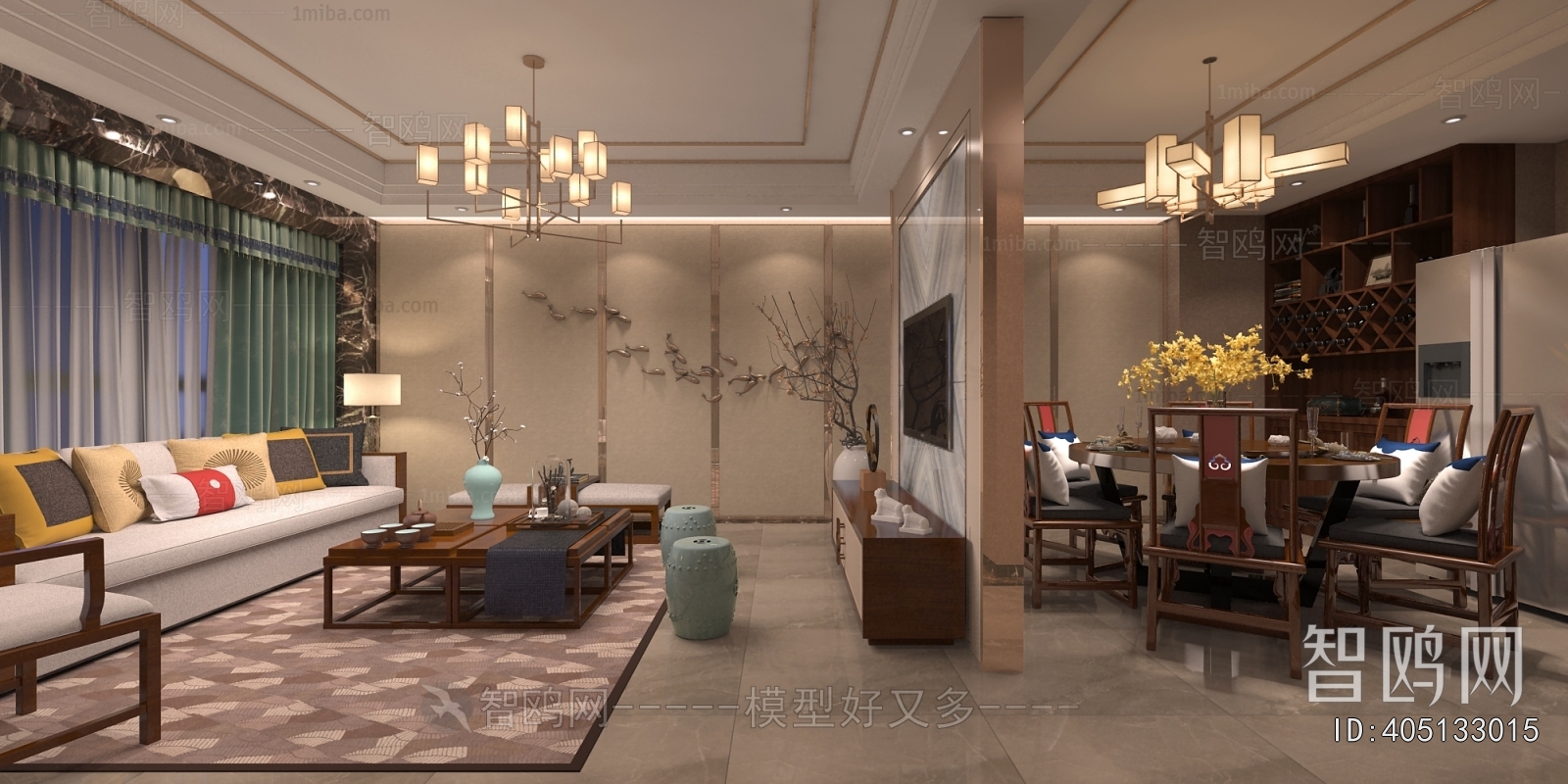 New Chinese Style Dining Room