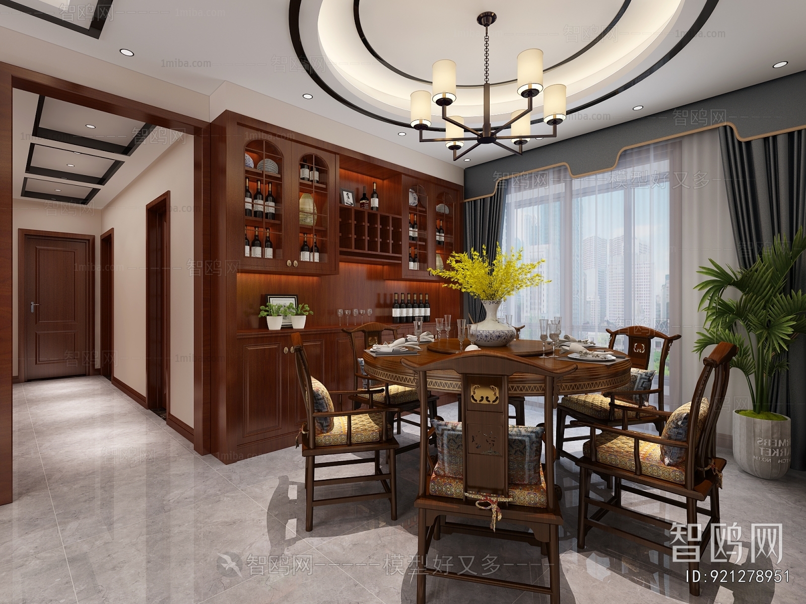 New Chinese Style Dining Room