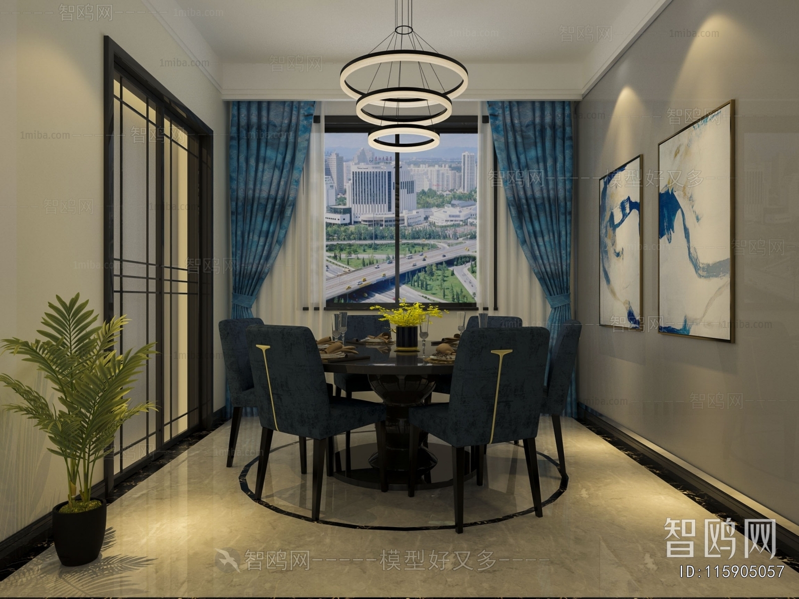 New Chinese Style Dining Room