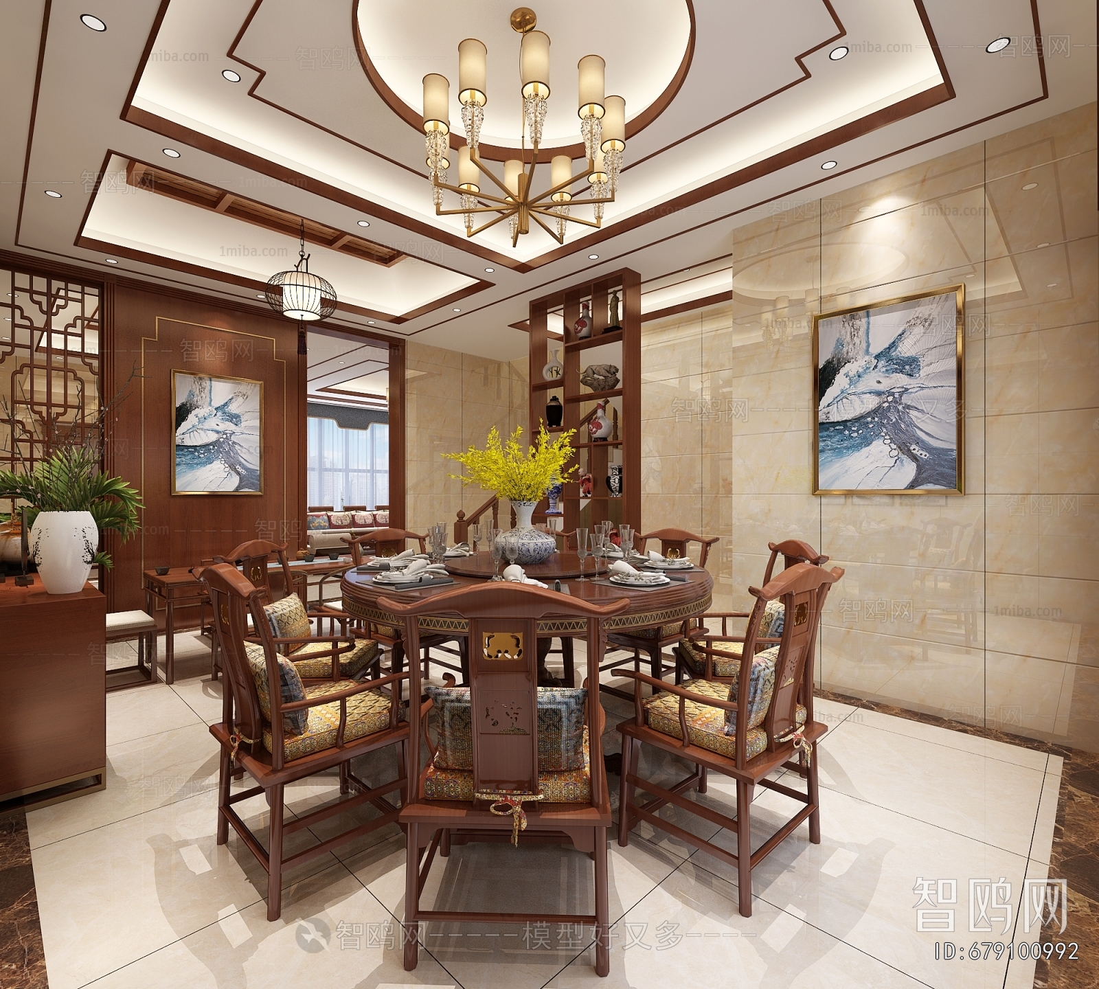 New Chinese Style Dining Room