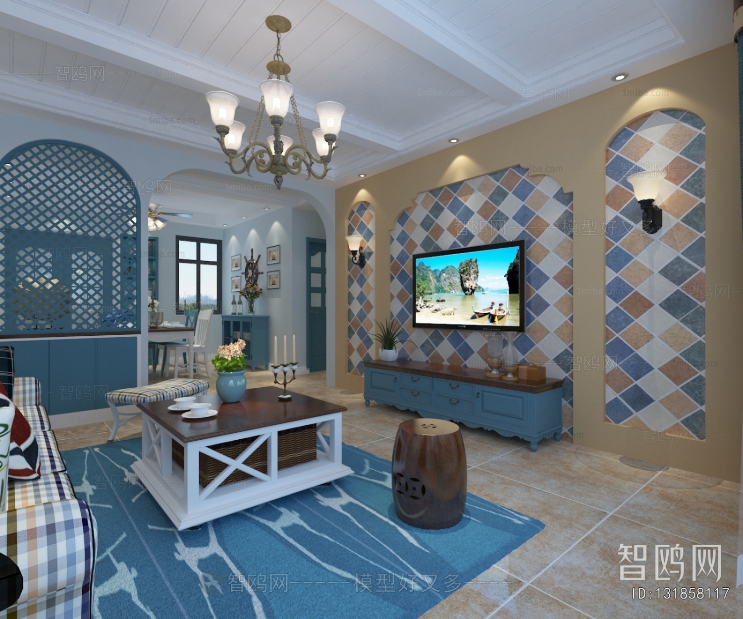 Mediterranean Style A Living Room