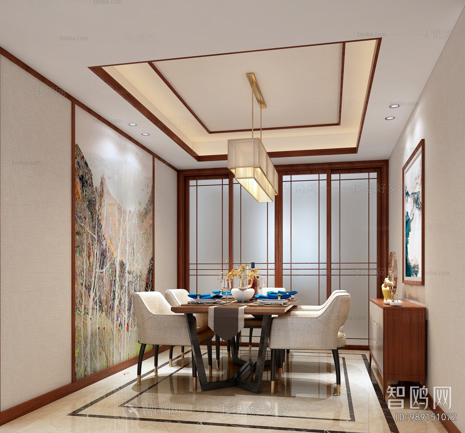 New Chinese Style Dining Room