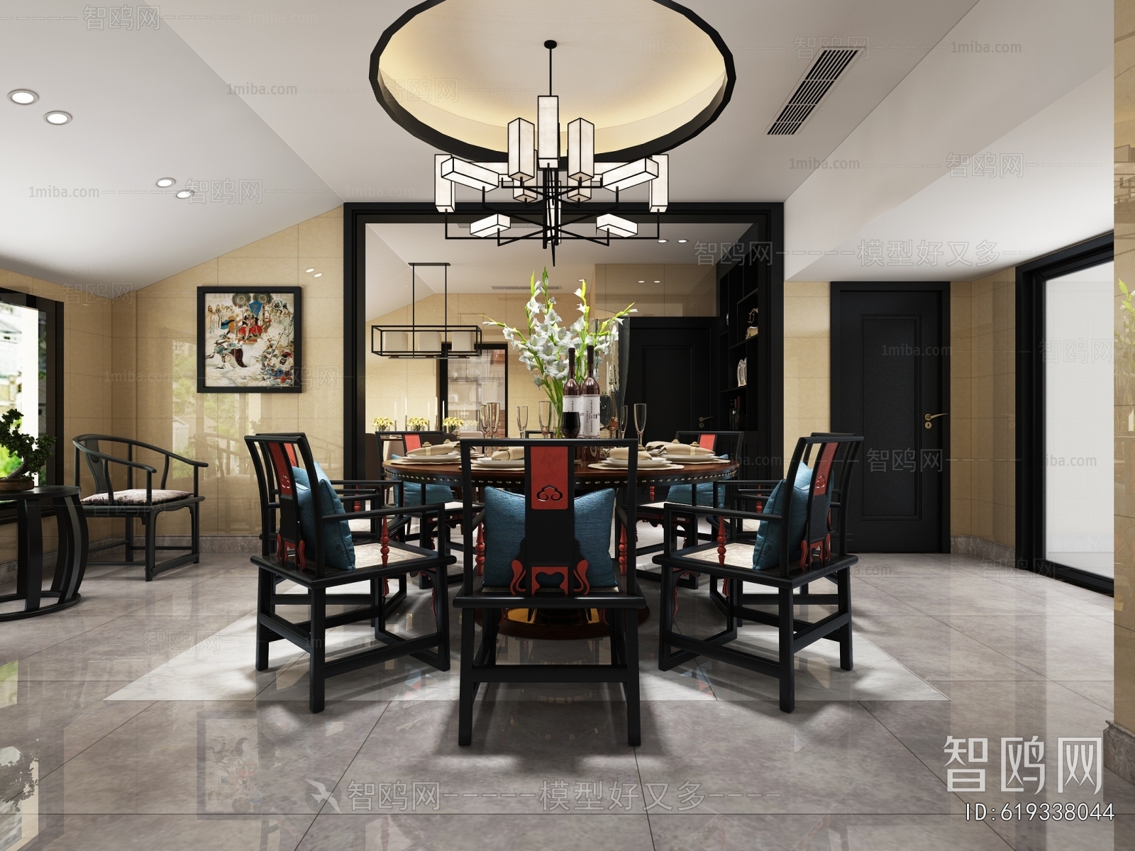 New Chinese Style Dining Room