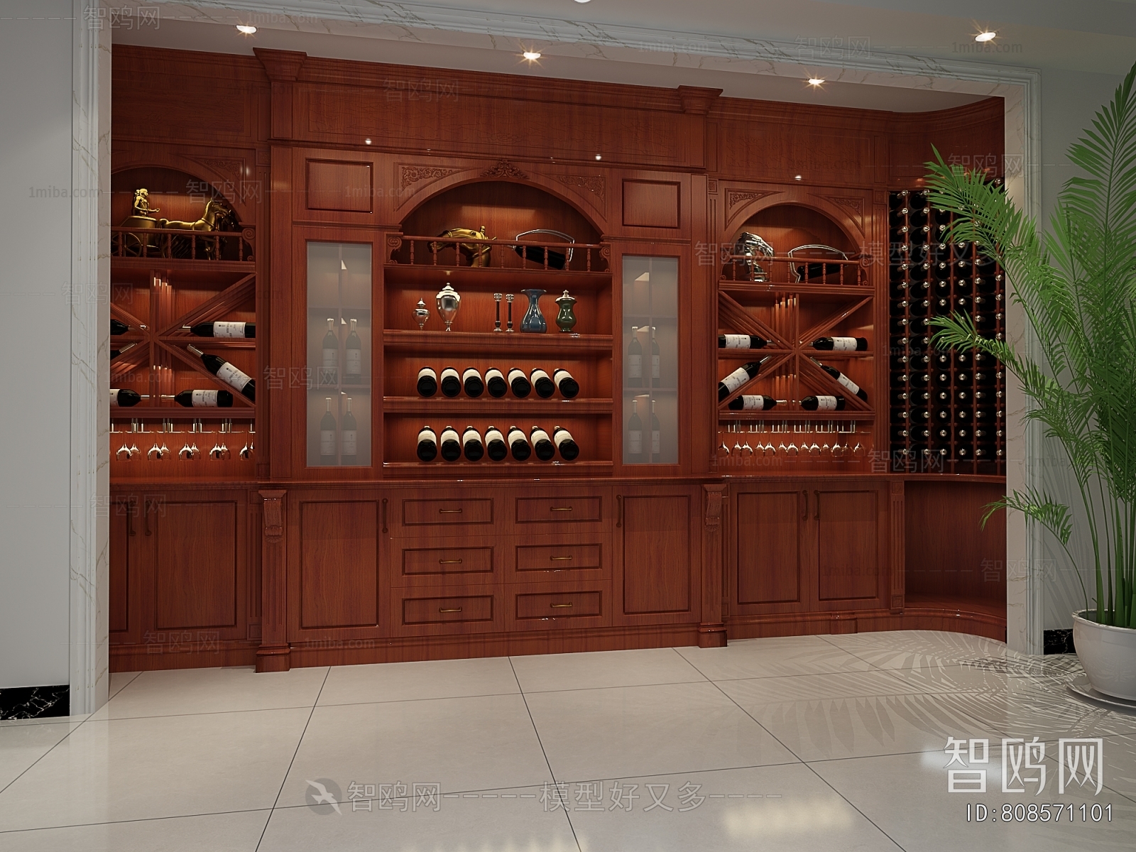 European Style Wine Cabinet