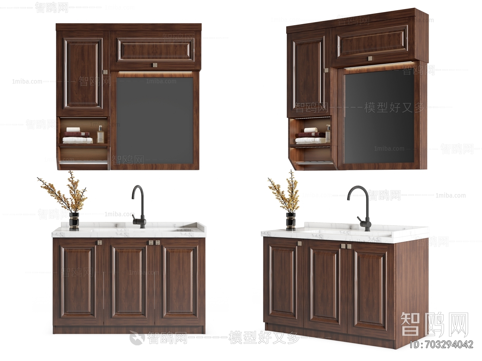 New Chinese Style Bathroom Cabinet