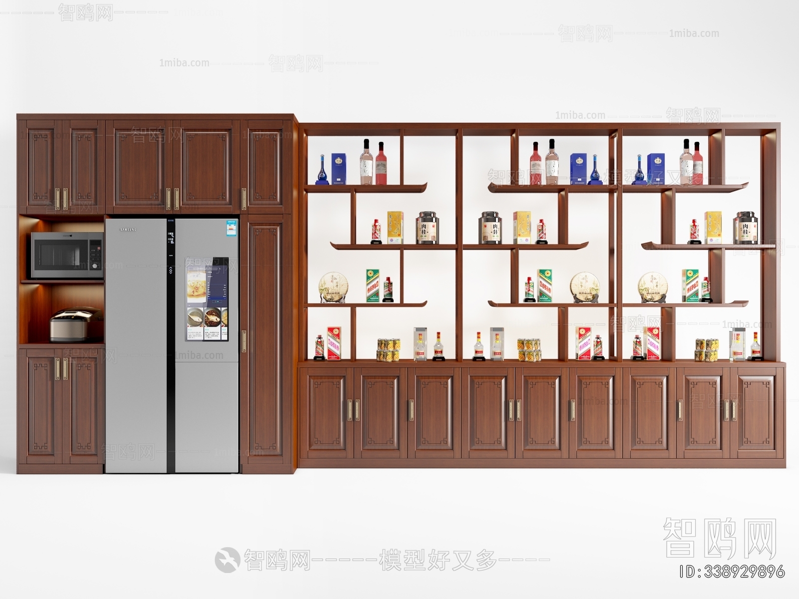 New Chinese Style Wine Cabinet