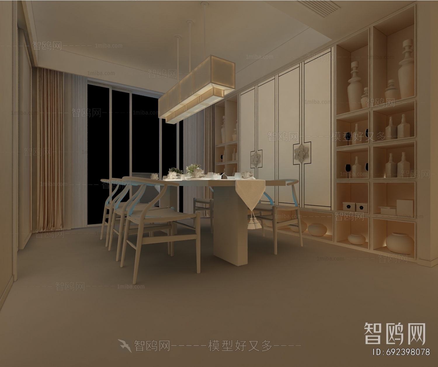 New Chinese Style Dining Room