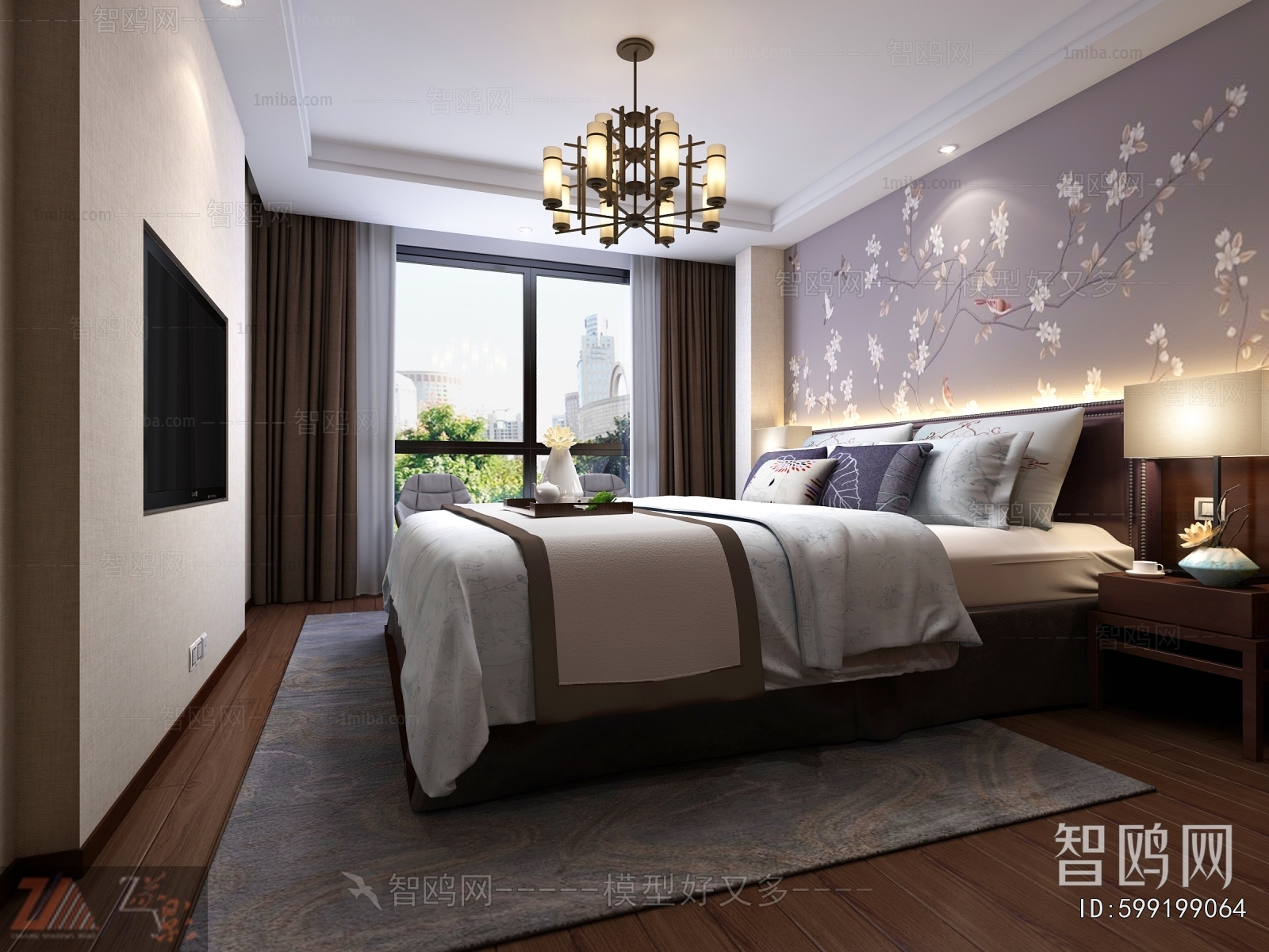 New Chinese Style Bedroom