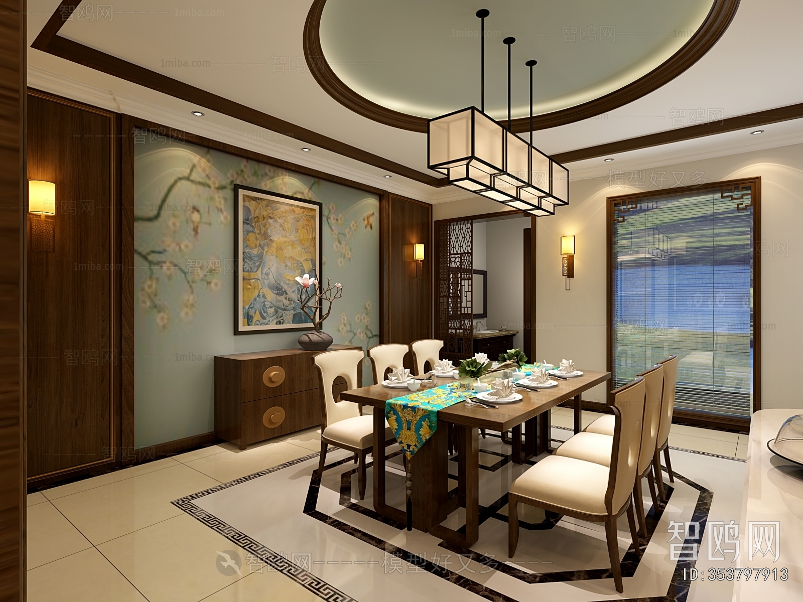 New Chinese Style Dining Room