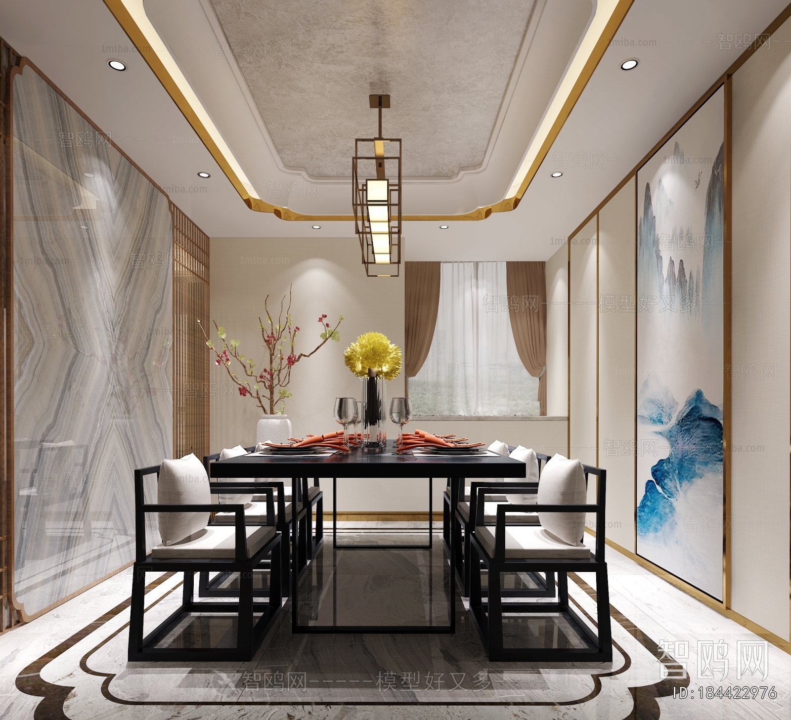 New Chinese Style Dining Room