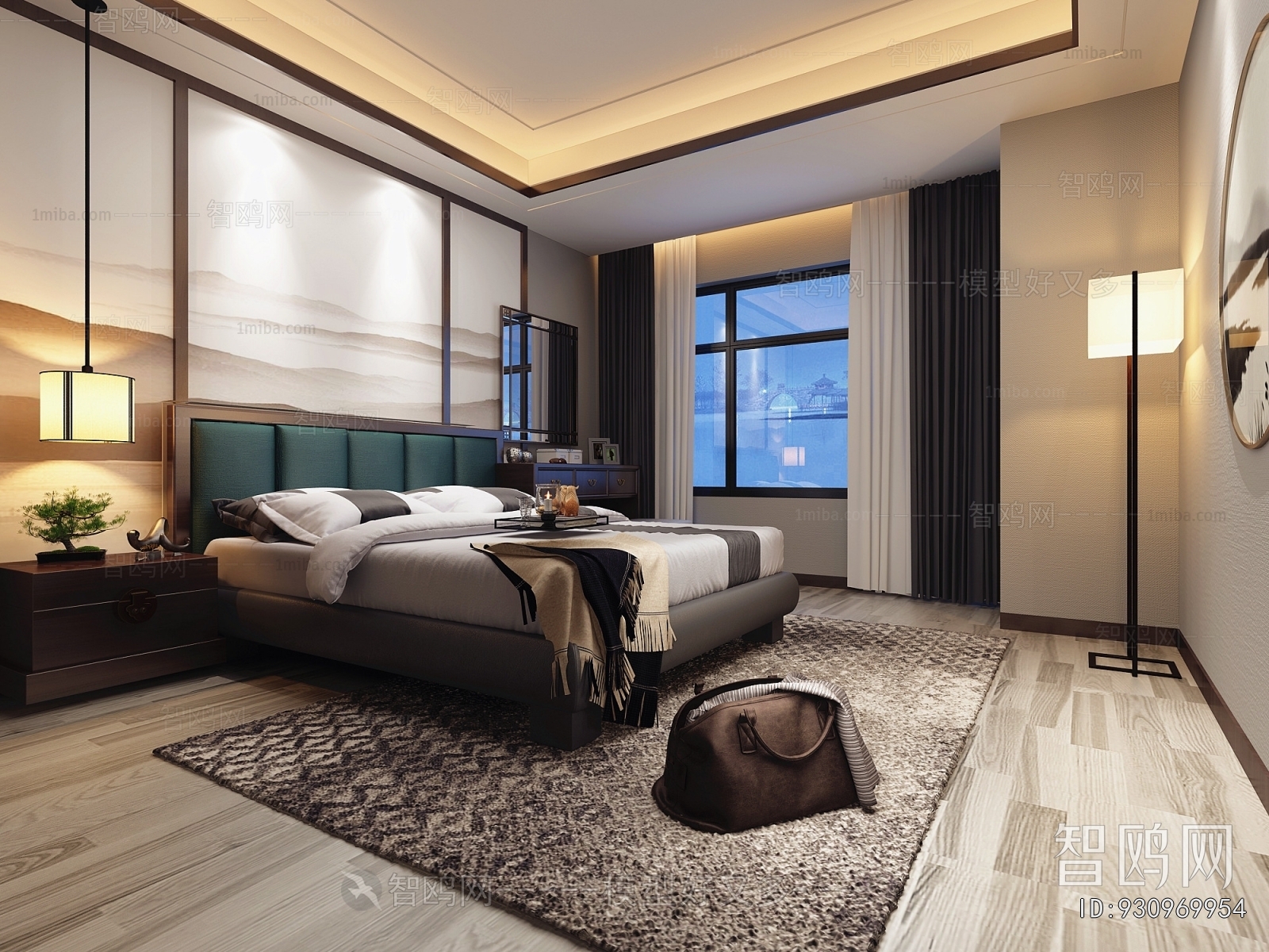 New Chinese Style Bedroom