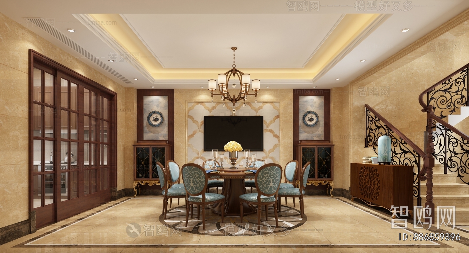 New Chinese Style Dining Room