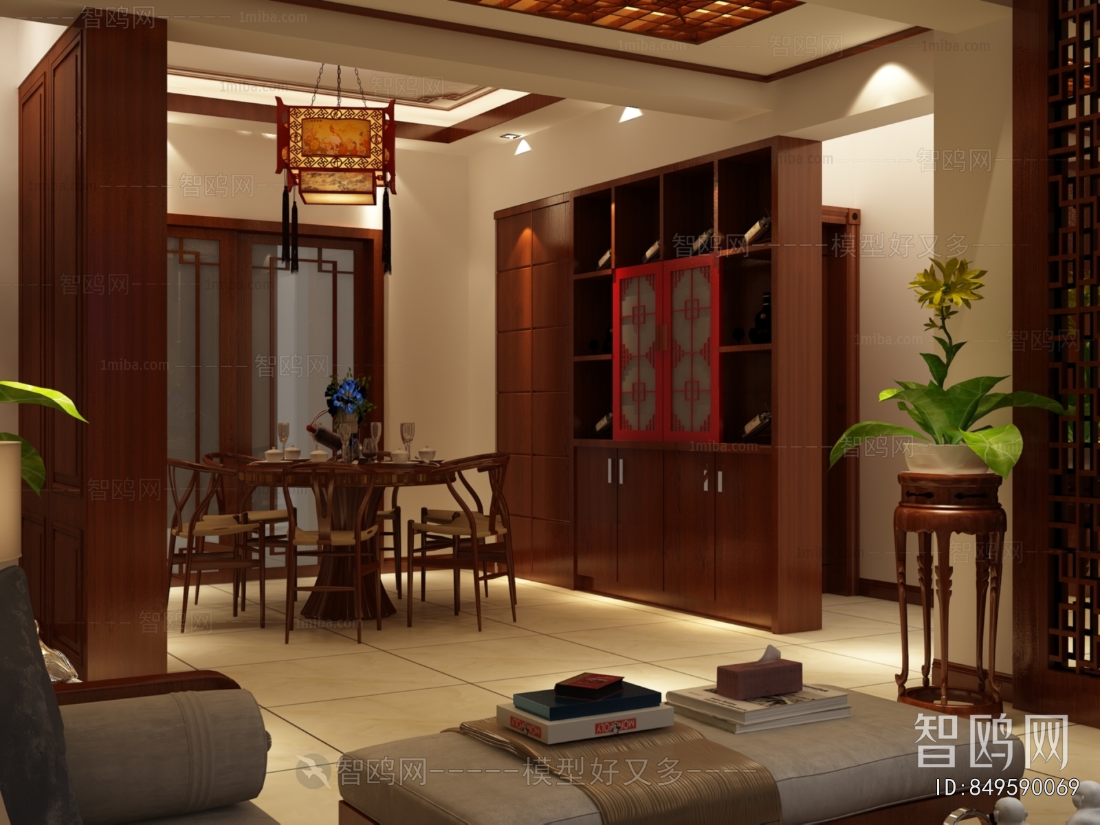 New Chinese Style A Living Room