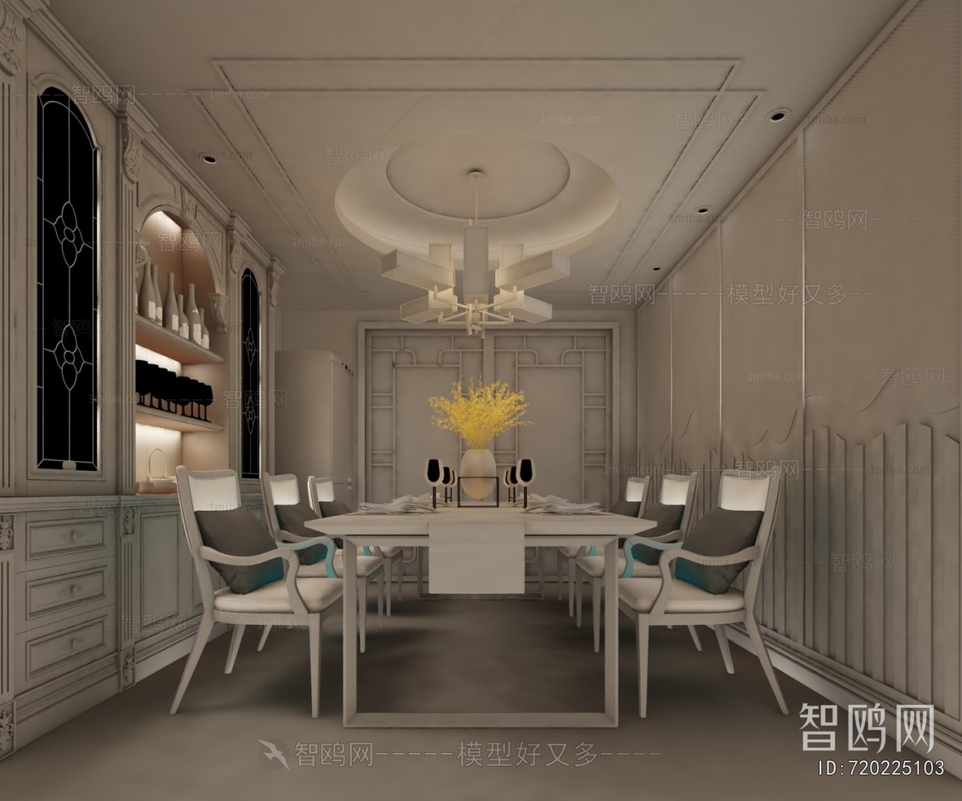 New Chinese Style Dining Room