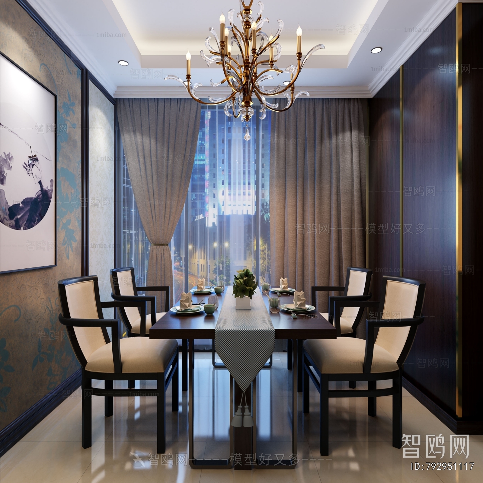 New Chinese Style Dining Room