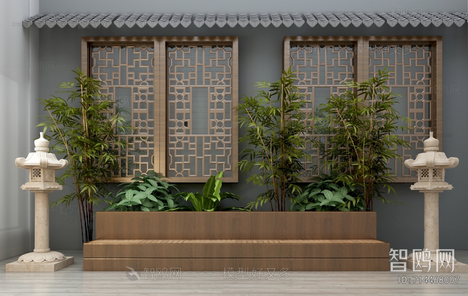 New Chinese Style Plant Landscaping