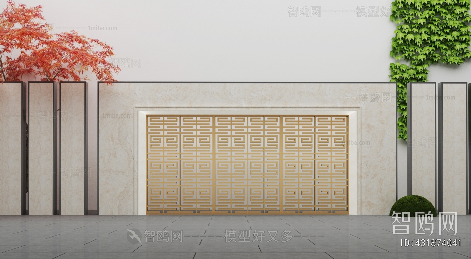 New Chinese Style Landscape Wall