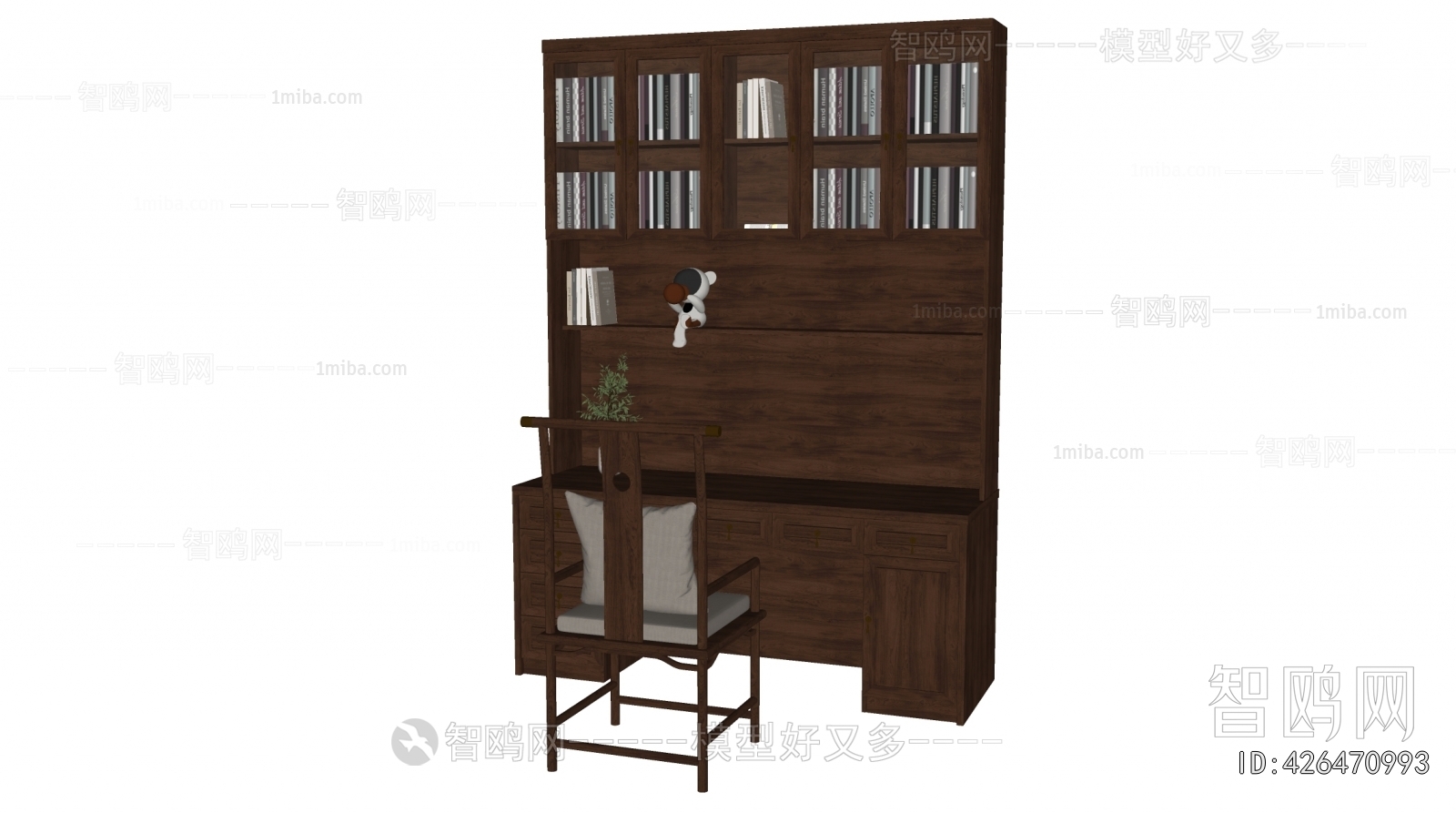 New Chinese Style Computer Desk And Chair