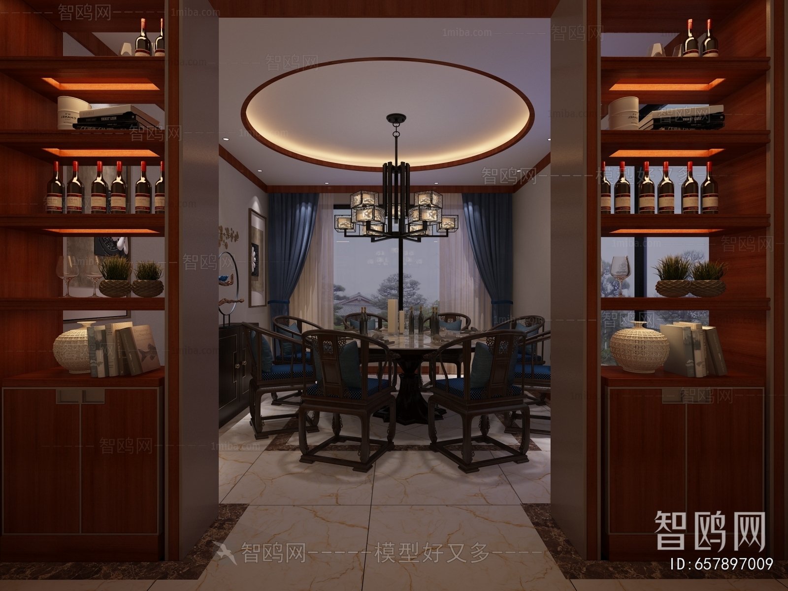 New Chinese Style Dining Room