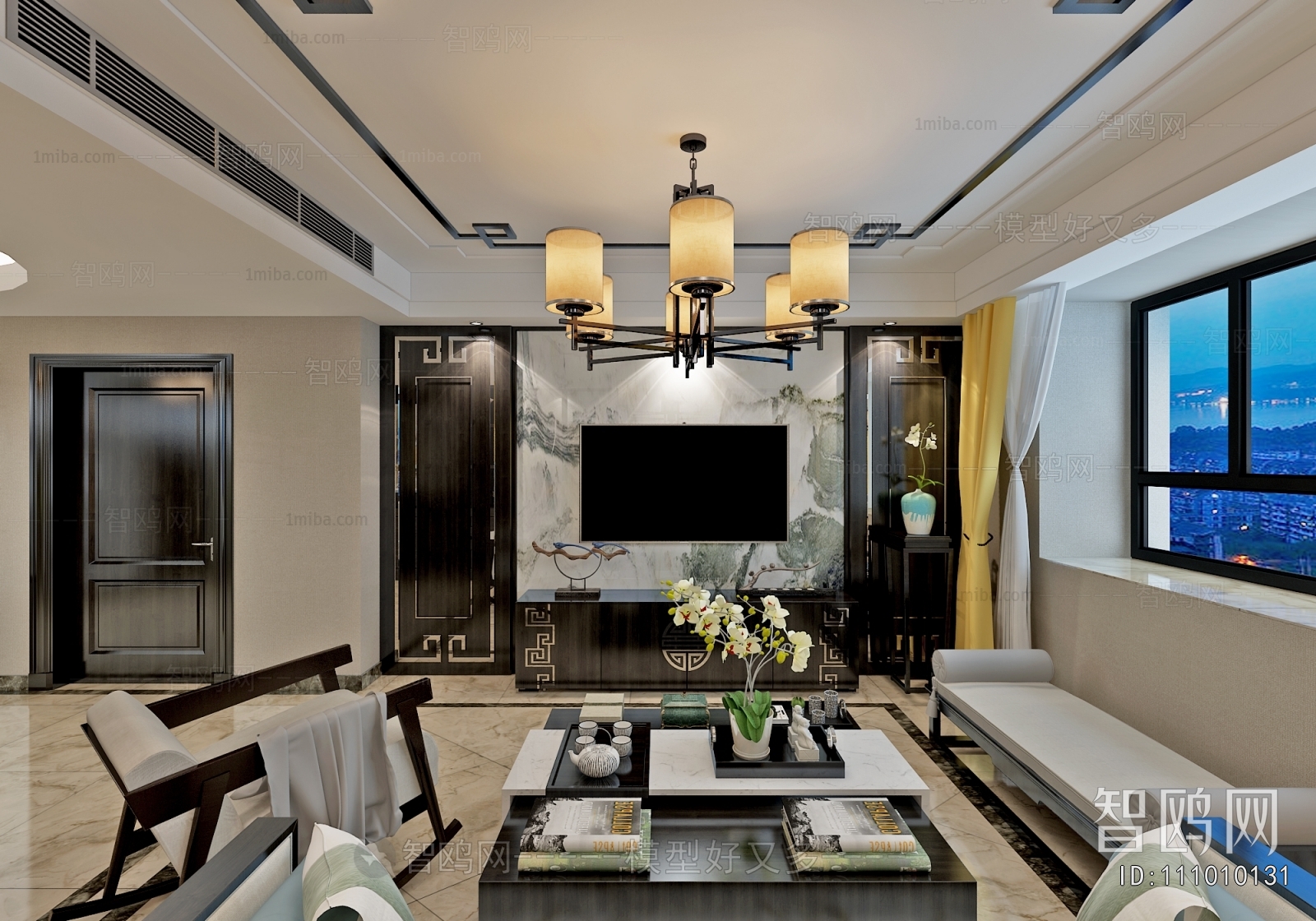 New Chinese Style A Living Room