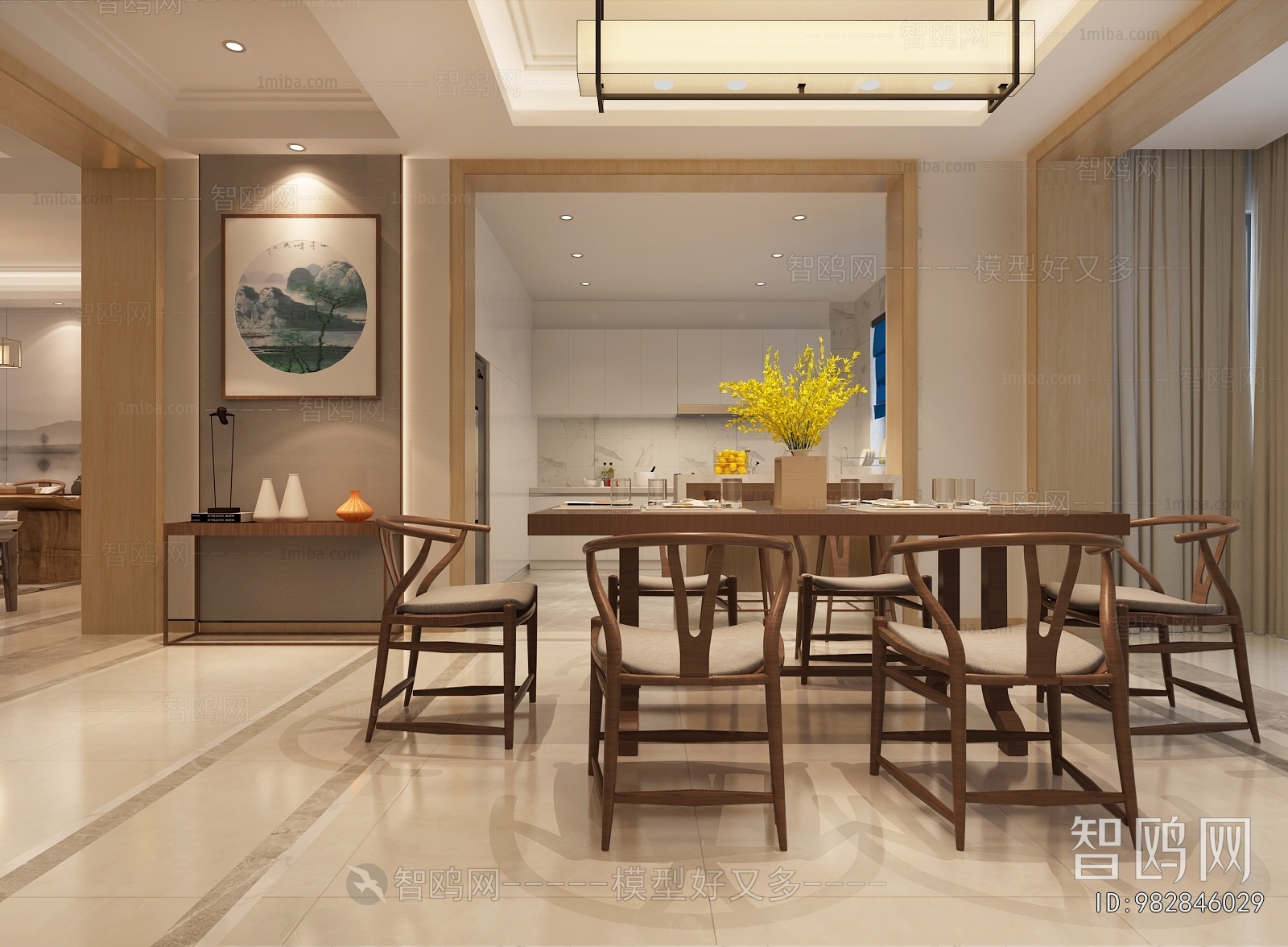 New Chinese Style Dining Room