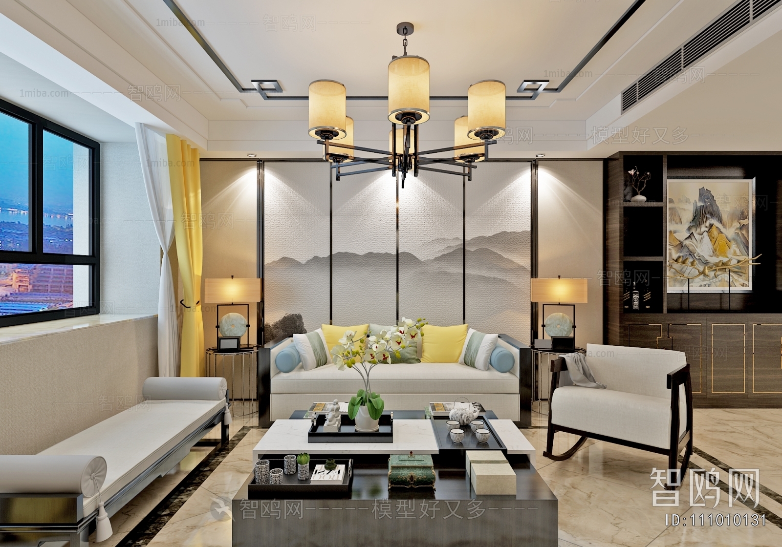 New Chinese Style A Living Room