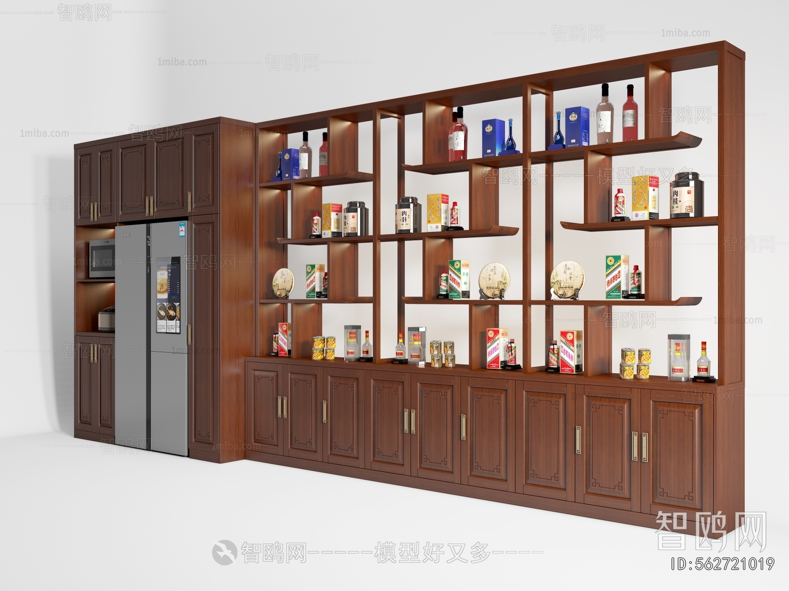 New Chinese Style Wine Cabinet