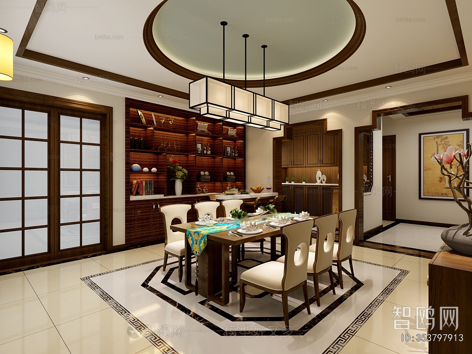 New Chinese Style Dining Room