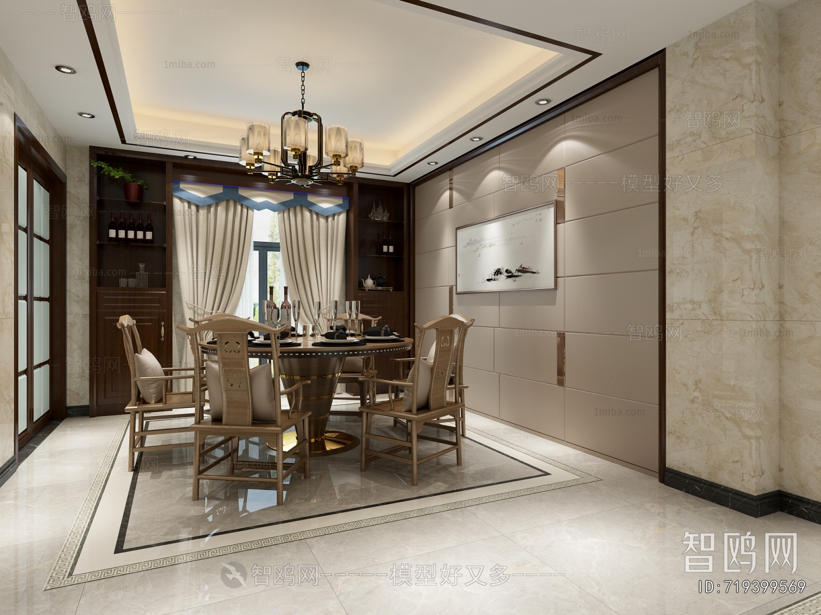 New Chinese Style Dining Room