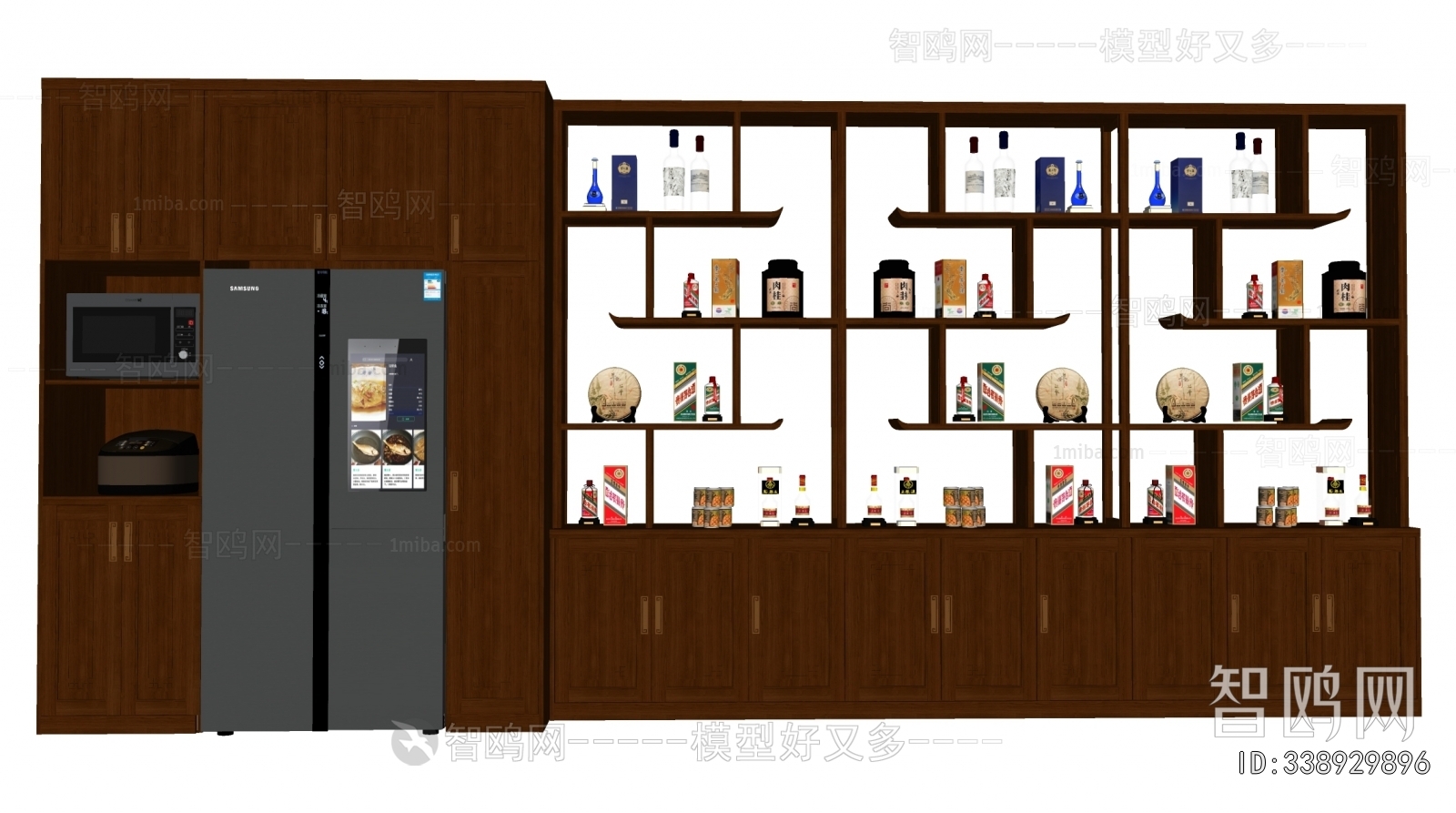 New Chinese Style Wine Cabinet